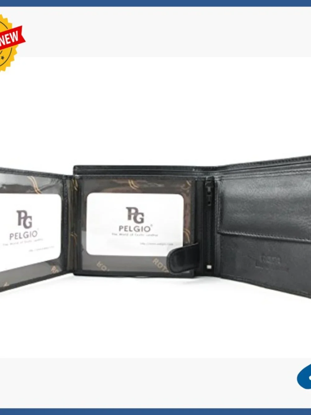 Genuine Stingray Skin Leather Bifold Wallet with 10 Card Slots